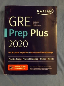 GRE Prep Plus 2020 Book Kaplan - Graduate School Exam Preparation - Picture 1 of 7