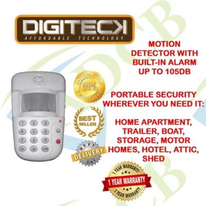 BEWEGUNGSMELDER PIR SICHERHEIT SICHERHEIT PROGRAMMIERBARE TASTATUR ALARM 6-STELLIGER CODEALARM - Bild 1 von 2