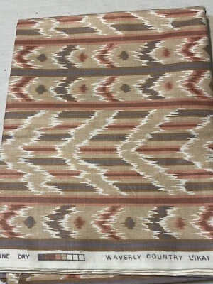 Tela decorativa de algodón pulido Waverly Country L’Ikat Schumacher 2 yardas x 54” W Foto 1 de 4