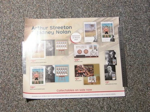 Póster promocional Australia Post. (52cm por 43,5cm). Pintores australianos - Imagen 1 de 1