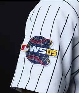 Mitchell & Ness Houston ASTROS BIGGIO World Series '05 AUTHENTIC STRIPES JERSEY - Picture 1 of 11