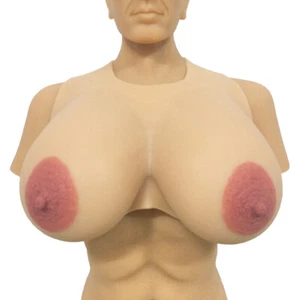 IVITA K Cup 13XL Big Areola Silicone Oval Large Breasts Fake Boobs Cross Dresser - Picture 1 of 6
