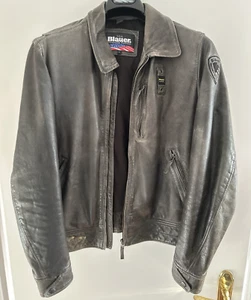 Blauer USA Lederjacke Größe L - Bild 1 von 6