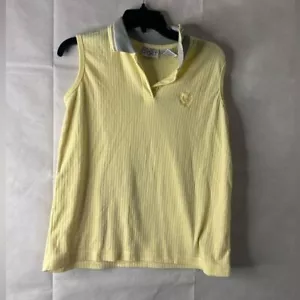 Vintage Jaclyn Smith Sport sleeveless polo shirt. Sz S. Color yellow - Picture 1 of 3