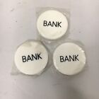 (3) Bank Buttons Pucks Brand New Sealed Baccarat Board Game Poker Table