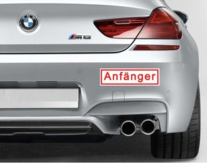 Magnetschild Automagnet "Anfänger" Fahranfänger Magnetaufkleber PKW Schild - Bild 1 von 2