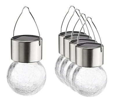 5er Set Edelstahl Solar Hängelampe Hängeleuchte Gartenlampe Bruchglas Mosaik LED - Bild 1 von 2