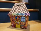 Lush Limited Edition Empty Ginger Bread House Tin Money Box 2011 Colourful Sweet