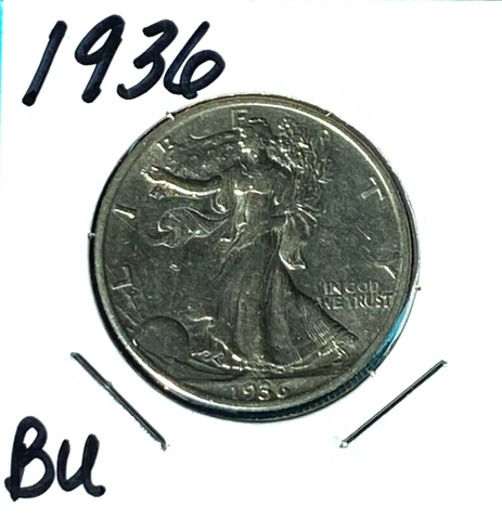 1936  Walking Liberty Half Dollar - BU Cover