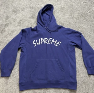 Supreme FTP Arc Hooded Sweatshirt (SS21) Size Large Washed Navy Worn Once - Bild 1 von 4