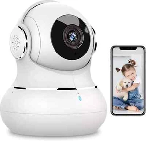 DJHH 1080P WLAN Überwachungskamera Innen mit Handy-App TF-Kartensteckplatz Cloud - Bild 1 von 4