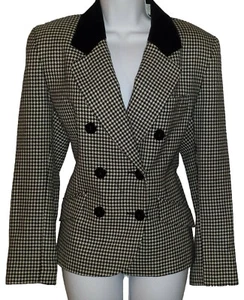 JH Collectibles Black & White Houndstooth Pattern Blazer - Picture 1 of 9