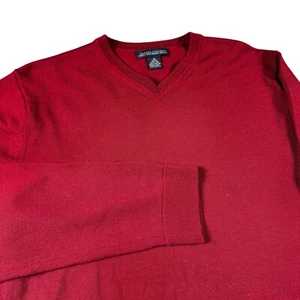Banana Republic Merino Wool Sweater Men's Med Extra Fine Italian V Neck Preppy - Picture 1 of 6