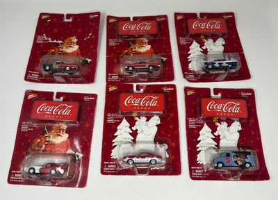 Lote de 6 autos fundidos a presión Johnny Lightning Coca-Cola Santa Polar Bear Series 1:64 Foto 1 de 4