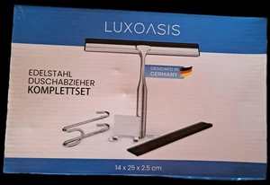 Luxoasis Duschabzieher Edelstahl Fensterabzieher mit Ersatzlippe u. Halterung  - Bild 1 von 9