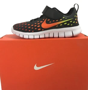Nike Free Express PSV schwarz/rot/orange Punkte große Kinderschuhe 641864 001 Größe 3Y - Bild 1 von 7