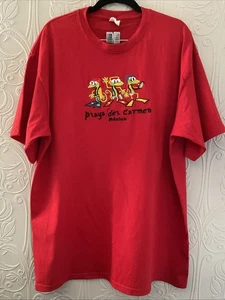 Playa Del Carmen Mexico Embroidered Gecko Scuba Divers 90’s Vintage XL T-Shirt - Picture 1 of 6