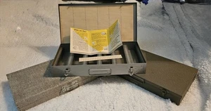 Vintage Lot 3 Slide Metal Case Storage File Sorter Box 1 other / 2 Brumberger - Picture 1 of 13