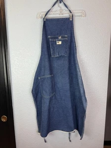 Vintage Sears Denim Work Apron Union Made USA Utility Shop Pockets Chore - Picture 1 of 9