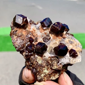 162G Natural Garnet with rock Gorgeous rough raw Crystal Mineral Specimen - Picture 1 of 23