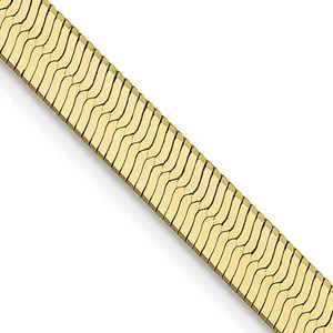 10k Yellow Gold 4mm Silky Herringbone Chain Necklace 18" 7.28gm - Picture 1 of 4