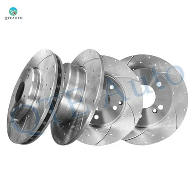 4 piezas rotores de freno delanteros 300 mm-traseros 290 mm perforados para Mercedes-Benz E430 1998-2002 Foto 1 de 4