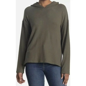 Ceny Women's Cozy Long Sleeve Knit Hoodie In Olive Green Medium MSRP $45 - Picture 1 of 5