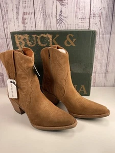Buck & Brana Brooke Botines Mujer Cuero Camel Bordado 9 - Imagen 1 de 8