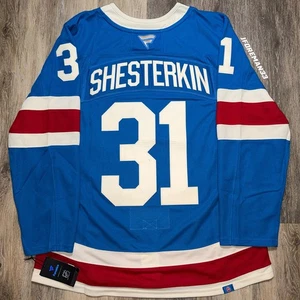 Maglia Igor Shesterkin New York Rangers Fanatics Centenario Premium Autentica - Foto 1 di 12