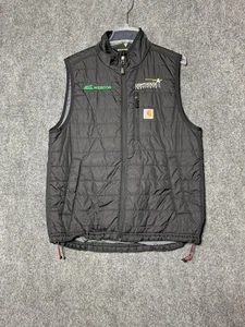 Chaleco Carhartt Para Hombres Medio Negro Defensor de la Lluvia Calce Relajado Aislado Acolchado Cremallera - Imagen 1 de 12