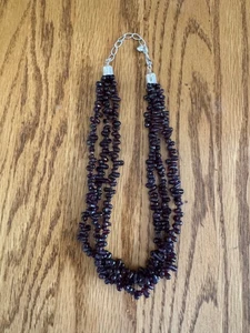 DTR Desert Rose Trading Jay King 3 Strand 925 Amethyst Nuggets 18.5” Necklace - Picture 1 of 5