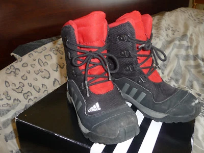 BOTAS DE NIEVE IMPERMEABLES DISNOW NEGRAS Y ROJAS ALTAS ZAPATILLAS DE INVIERNO s-US 12,5 L.Kid  Foto 1 de 4