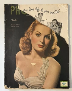 October 1945 Photoplay-Maureen O'Hara Front Cover - Picture 1 of 5