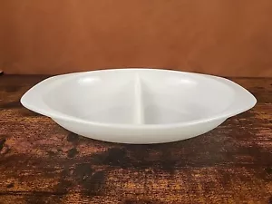 Piatto Casseruola Vintage Pyrex 1083 Vetro Latte Diviso 1,5 Quart - Foto 1 di 12