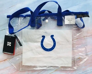 Indianapolis Colts durchsichtige wiederverwendbare Tasche -- NFL -- Einreisekonform 12 x 12 x 6 NEU - Bild 1 von 4