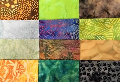 48 PIEZAS BATIK ~ PAQUETE DE ENCANTO CUADRADOS EDREDÓN PRECORTADO DE 5"X5" ~ ENVÍO GRATUITO Foto 1 de 4