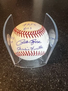 PETE ROSE signed Stat Ball !!! 8 Different Inscriptions!! JSA Certified - Picture 1 of 5
