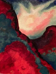 Georgia O’Keeffe : Red Landscape : 1918 : Archival Art Print - Picture 1 of 2