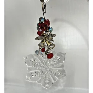 Ganz Snowflake Tradition Keeper Ornament Crystal Beads Hanging Christmas - Picture 1 of 4