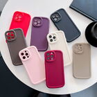 For iPhone 15 14 13 12 Pro Max 11 Frosted Lens Protection Shockproof Case Cover