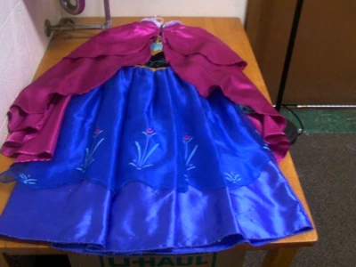 Disney Store Frozen Anna Girls Dress up  Costume With Cloak-Sz. 7/8 - Image 1 of 4