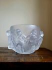 Spectacular Lalique France Luxembourg Large Crystal Centerpiece Bowl Vase 12 1/2