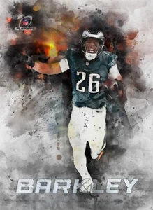 Saquon Barkley #2 Art Card Limited 9/10 John Rudolph Signed Only 10 Made Walkoff - Picture 1 of 2