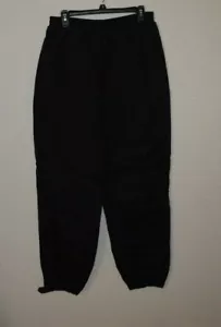 Windbreaker Medium Black Snow Pants With Drawstring - Picture 1 of 7
