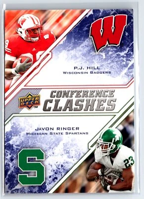 2009 Upper Deck Draft Edition Blue 50 #270 P.J. Hill / Javon Ringer CC /50 - Image 1 of 2