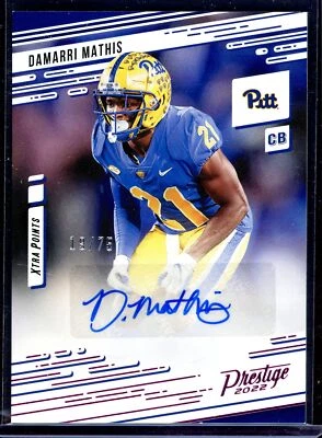 DAMARRI MATHIS ~ 2022 Prestige Xtra Points Signatures Pink #28 AUTO (#19/75) - Image 1 of 2