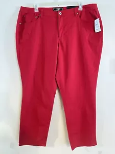 Cato Woman Red Contemporary Lower Rise Skinny Leg 5-Pockets Jeans Plus SIZE 22W - Picture 1 of 6