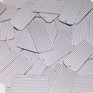 Sequin Rectangle 1.5" Purple Silver Pinstripe Metallic Couture Paillettes - Picture 1 of 2