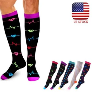 Kompressionssocken Freizeit Outdoor Sport Drucksocken Stretchsocken 20-30 mmHg - Bild 1 von 18