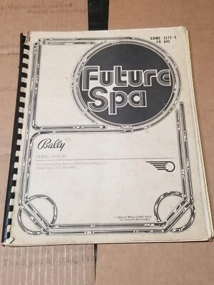 Bally Future Spa Arcade Pinball Pin Ball Manual Instructions Operations - Image 1 of 3